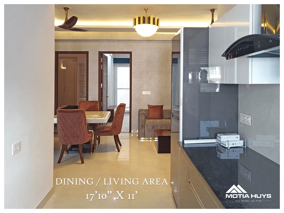 3 BHK Dining & Living Area